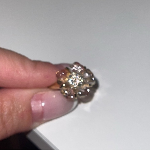 Swarovski Floral Motif Ring in Pink Crystal - Picture 13 of 16